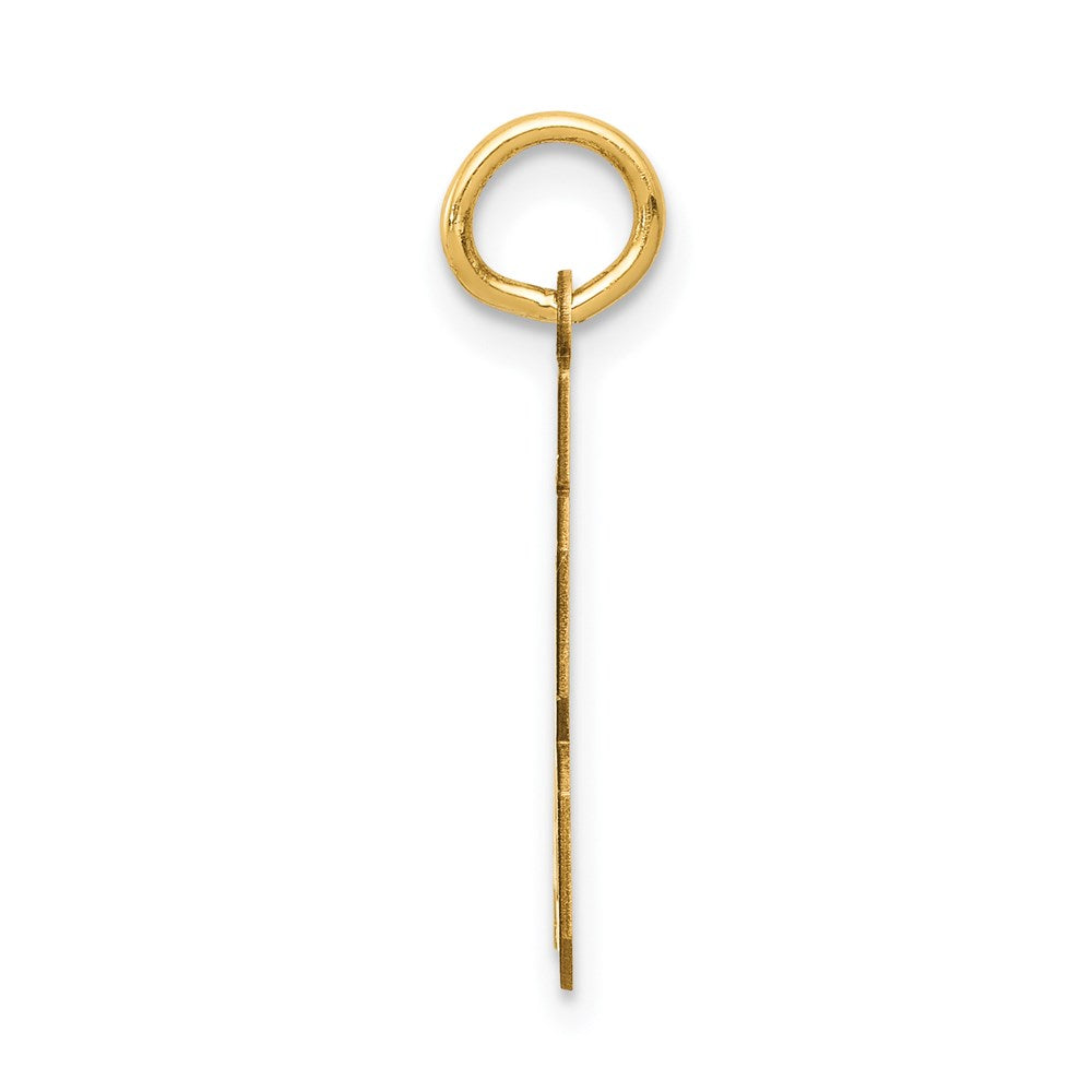 Alternate view of the 14k Yellow Gold, Jersey Collection, Small Number 83 Pendant by The Black Bow Jewelry Co.