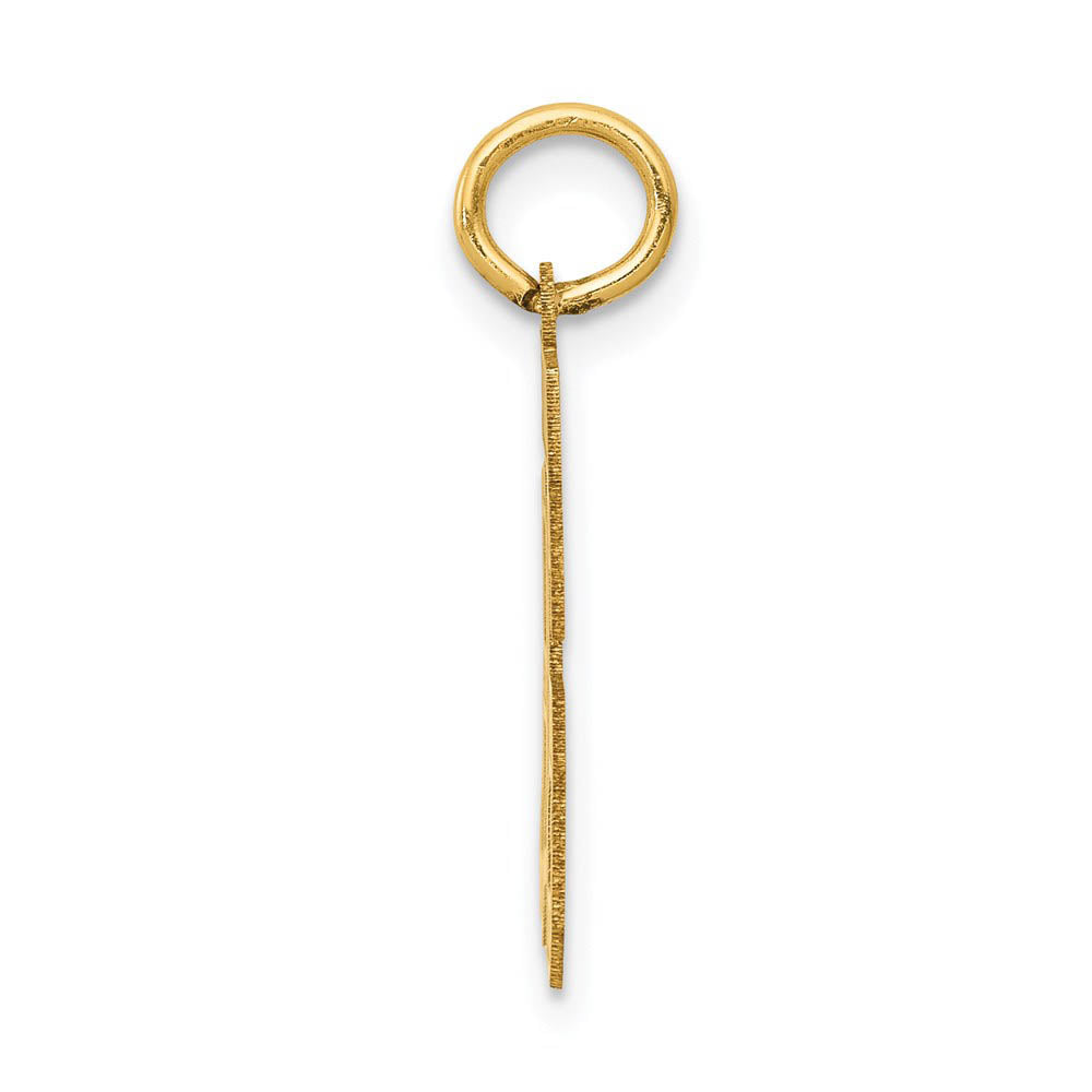 Alternate view of the 14k Yellow Gold, Jersey Collection, Small Number 86 Pendant by The Black Bow Jewelry Co.