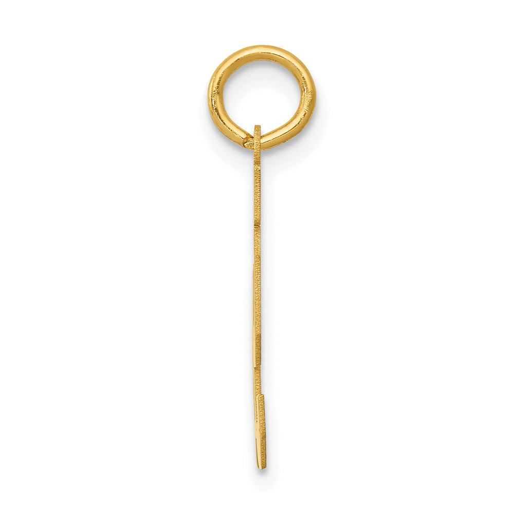 Alternate view of the 14k Yellow Gold, Jersey Collection, Small Number 91 Pendant by The Black Bow Jewelry Co.