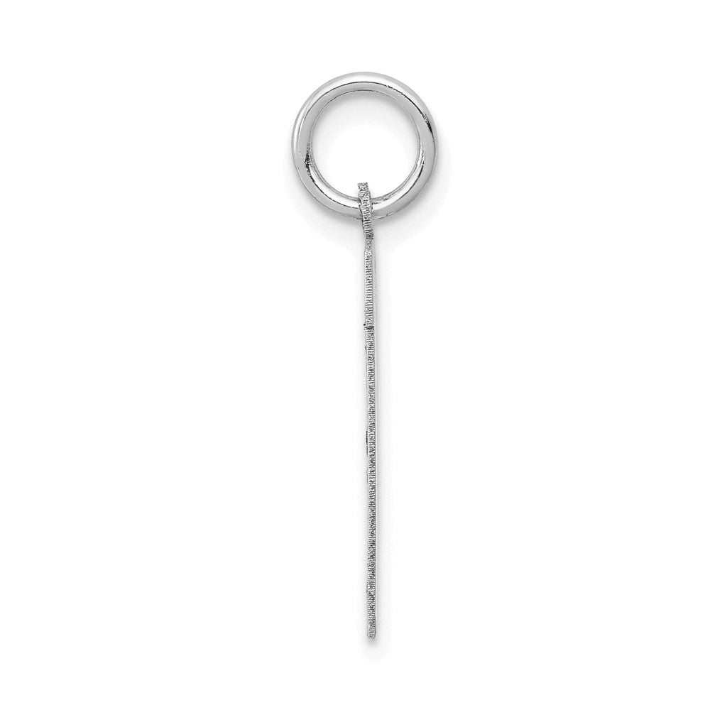 Alternate view of the 14k White Gold, Jersey Collection, Small Number 11 Pendant by The Black Bow Jewelry Co.