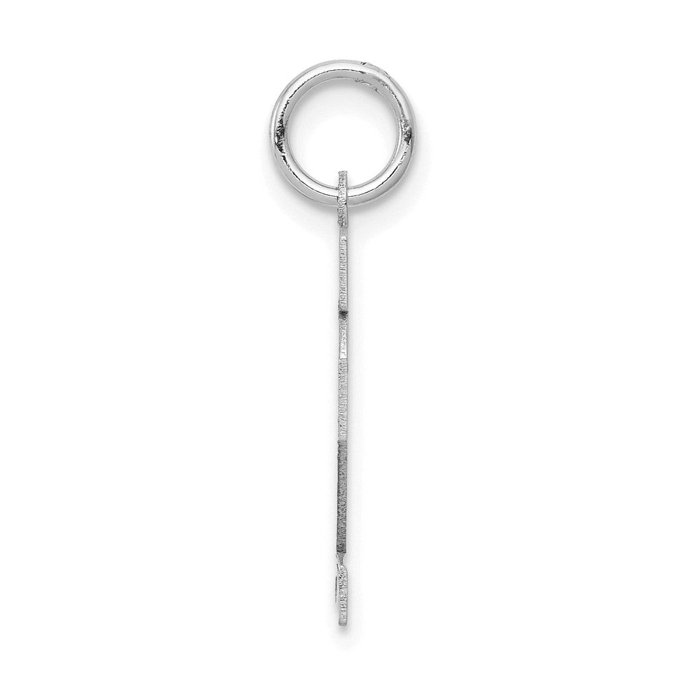 Alternate view of the 14k White Gold, Jersey Collection, Small Number 12 Pendant by The Black Bow Jewelry Co.
