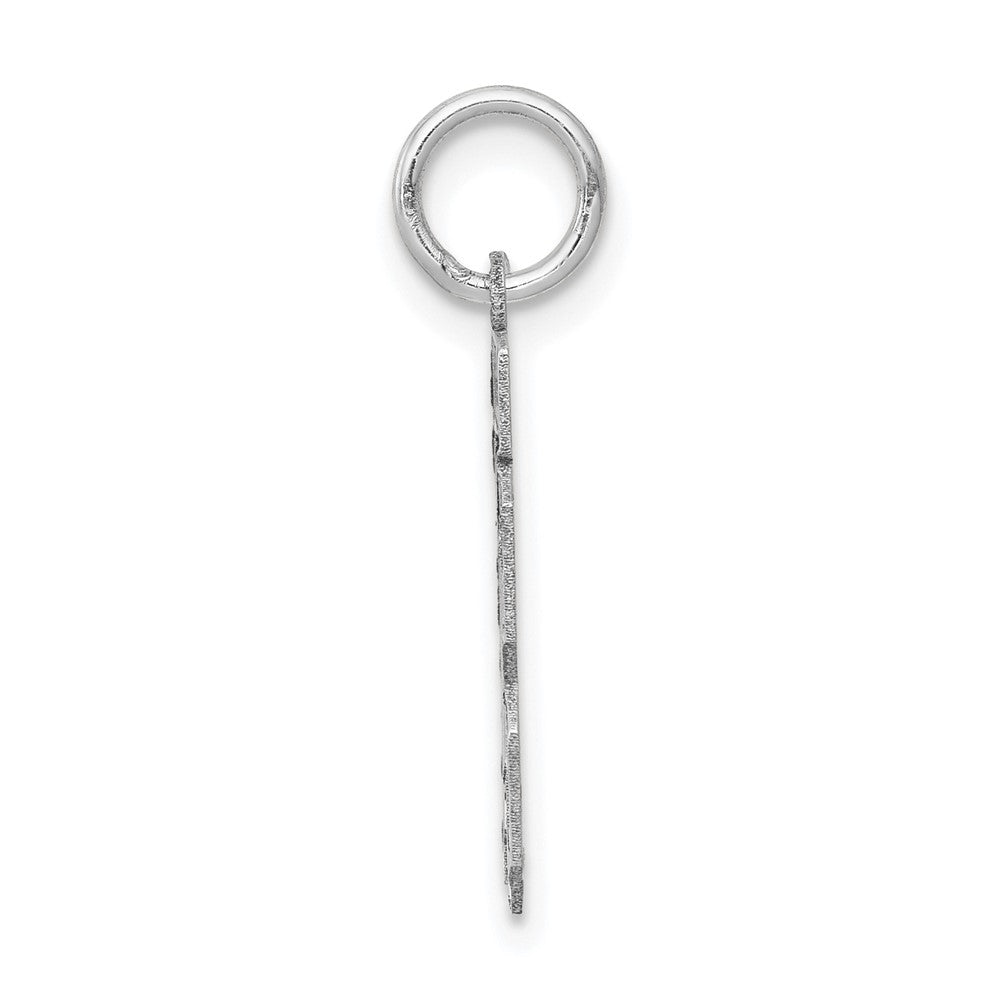 Alternate view of the 14k White Gold, Jersey Collection, Small Number 13 Pendant by The Black Bow Jewelry Co.