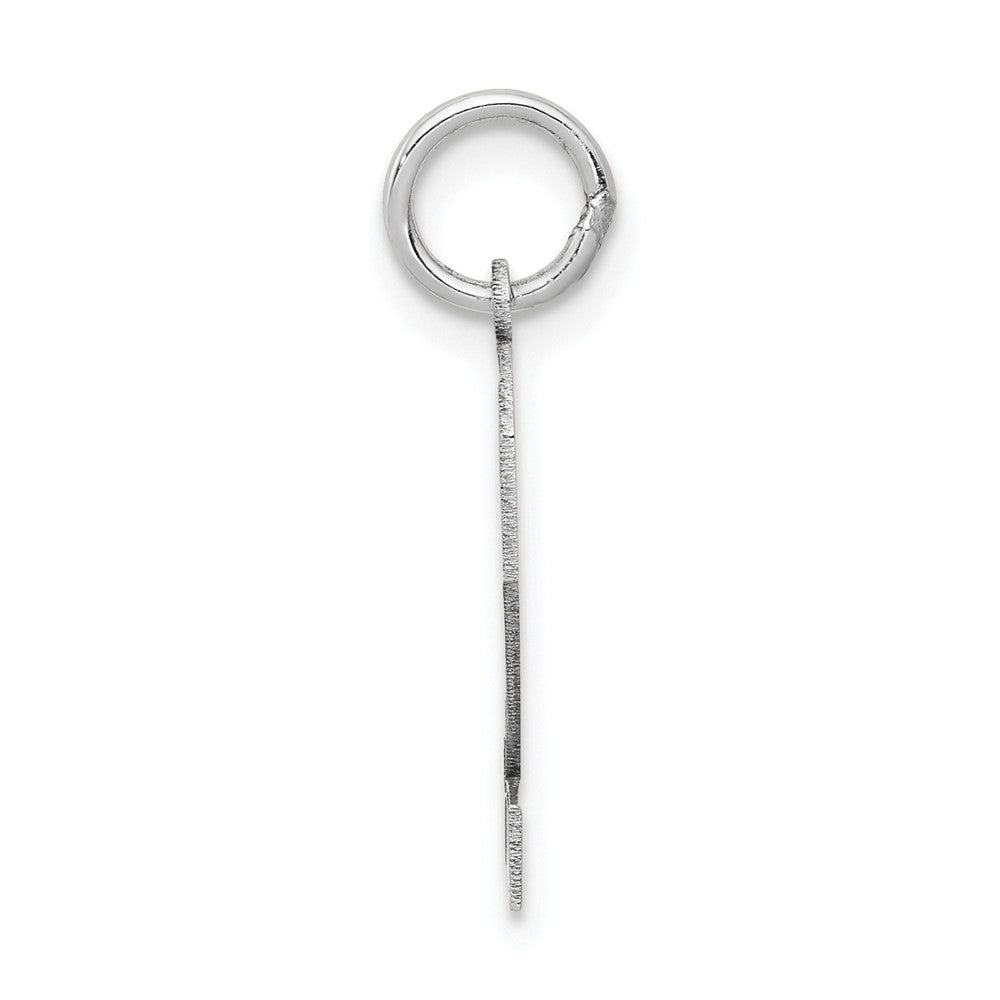 Alternate view of the 14k White Gold, Jersey Collection, Small Number 2 Pendant by The Black Bow Jewelry Co.