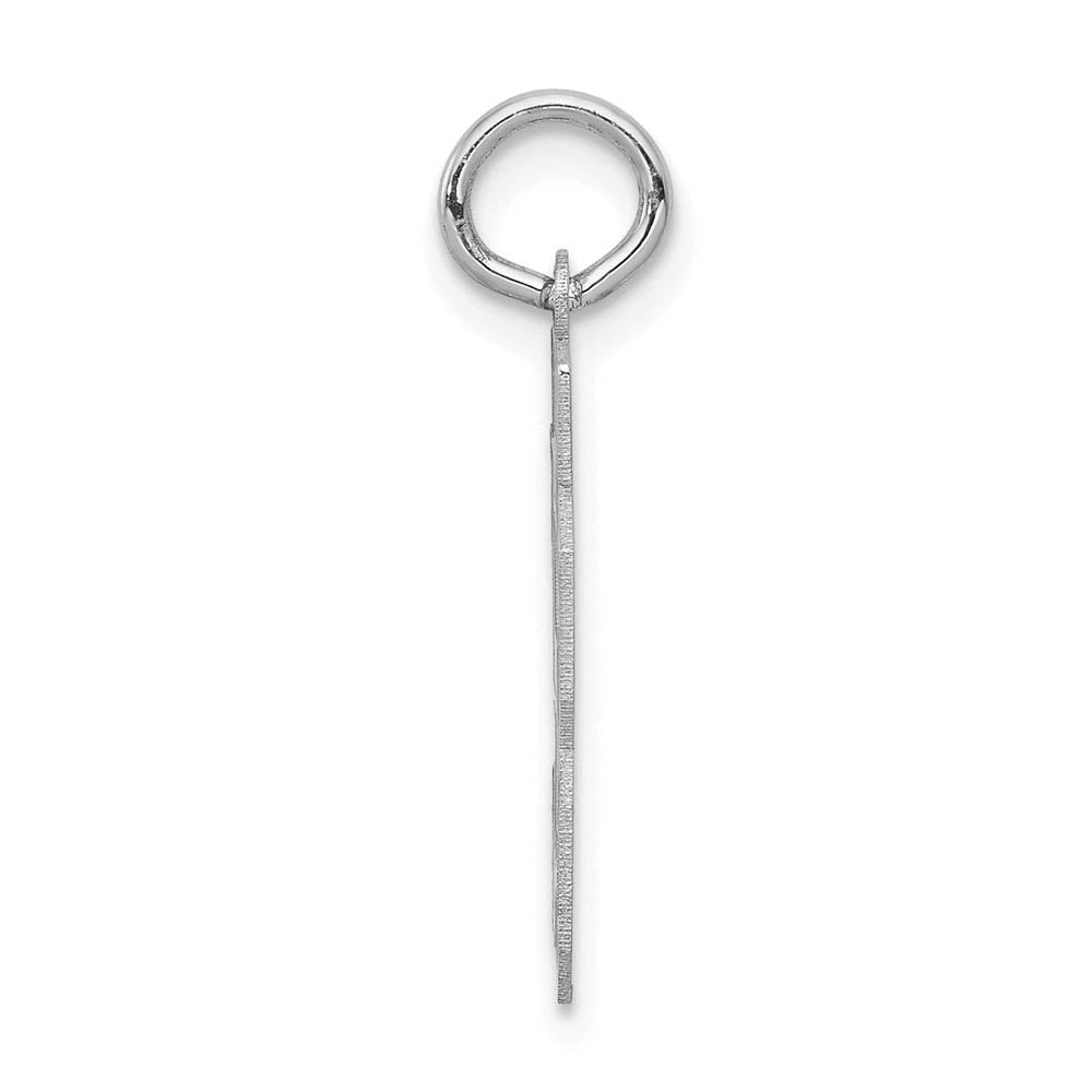 Alternate view of the 14k White Gold, Jersey Collection, Small Number 53 Pendant by The Black Bow Jewelry Co.