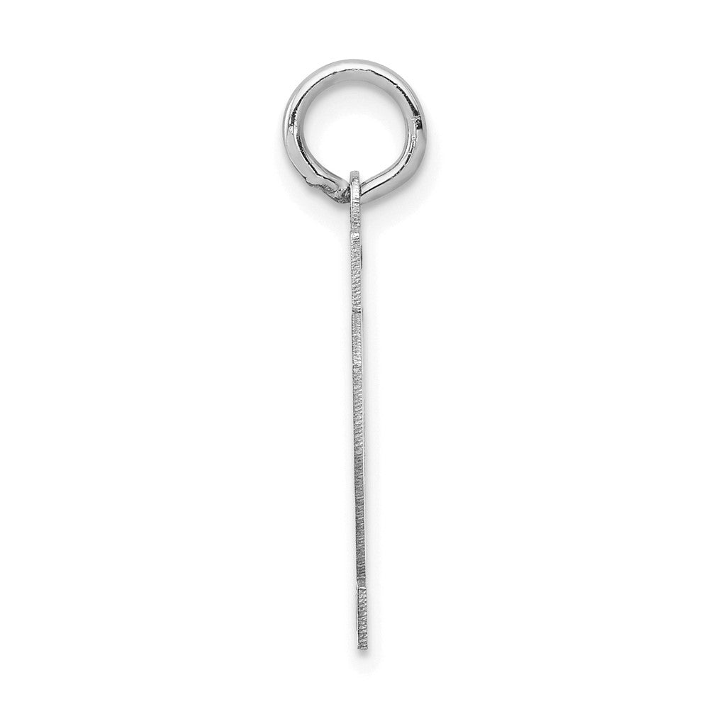 Alternate view of the 14k White Gold, Jersey Collection, Small Number 62 Pendant by The Black Bow Jewelry Co.