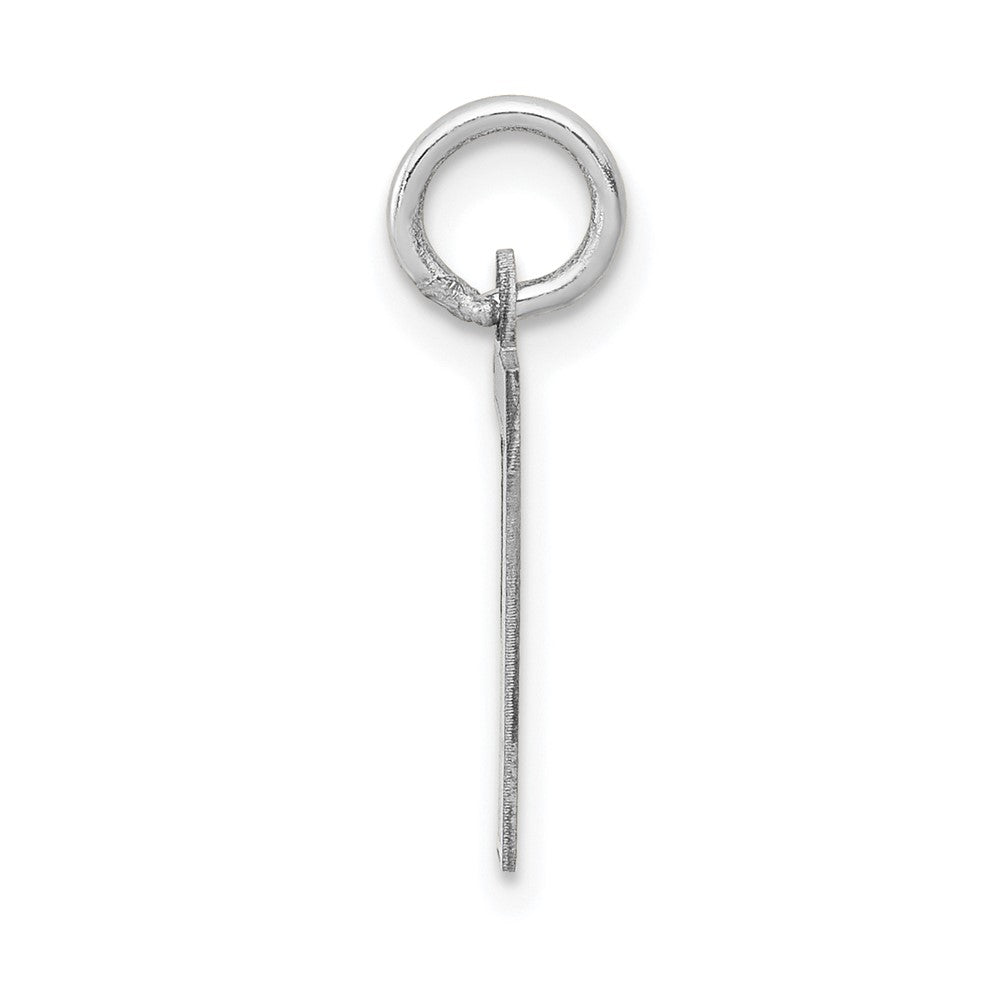 Alternate view of the 14k White Gold, Jersey Collection, Small Number 7 Pendant by The Black Bow Jewelry Co.