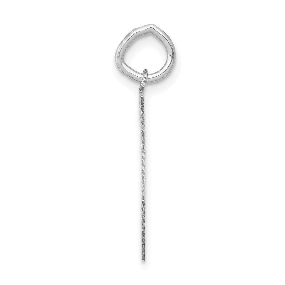 Alternate view of the 14k White Gold, Jersey Collection, Small Number 85 Pendant by The Black Bow Jewelry Co.