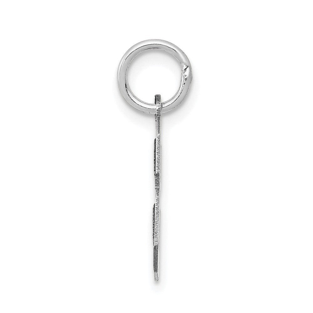 Alternate view of the 14k White Gold, Jersey Collection, Small Number 8 Pendant by The Black Bow Jewelry Co.