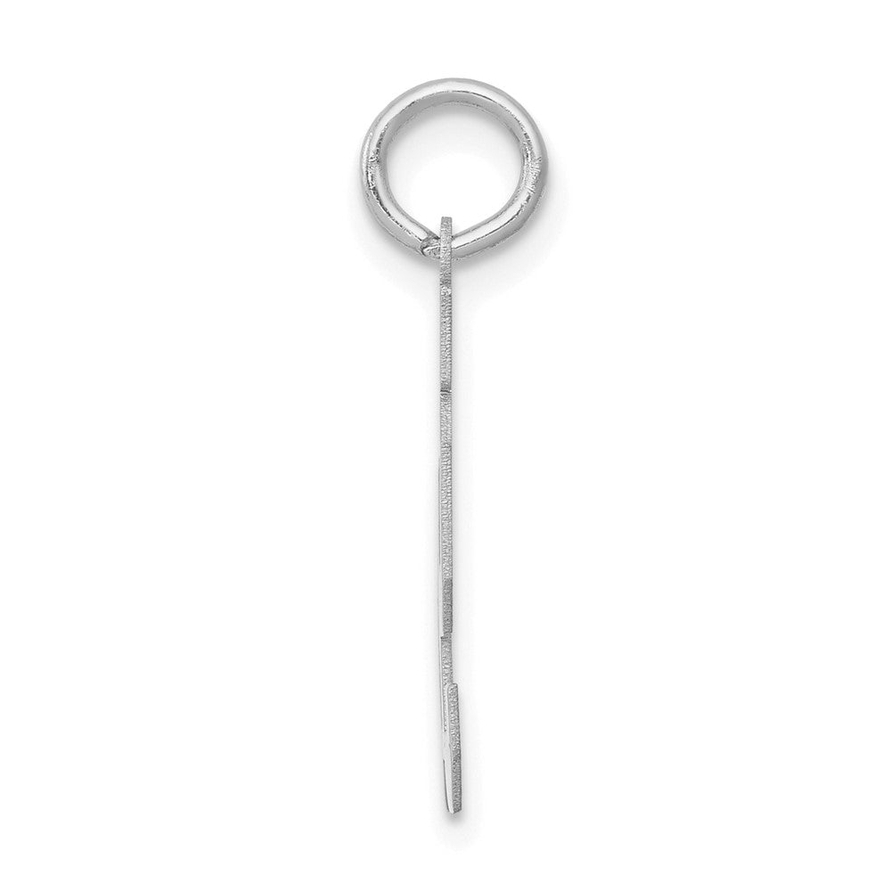 Alternate view of the 14k White Gold, Jersey Collection, Small Number 91 Pendant by The Black Bow Jewelry Co.