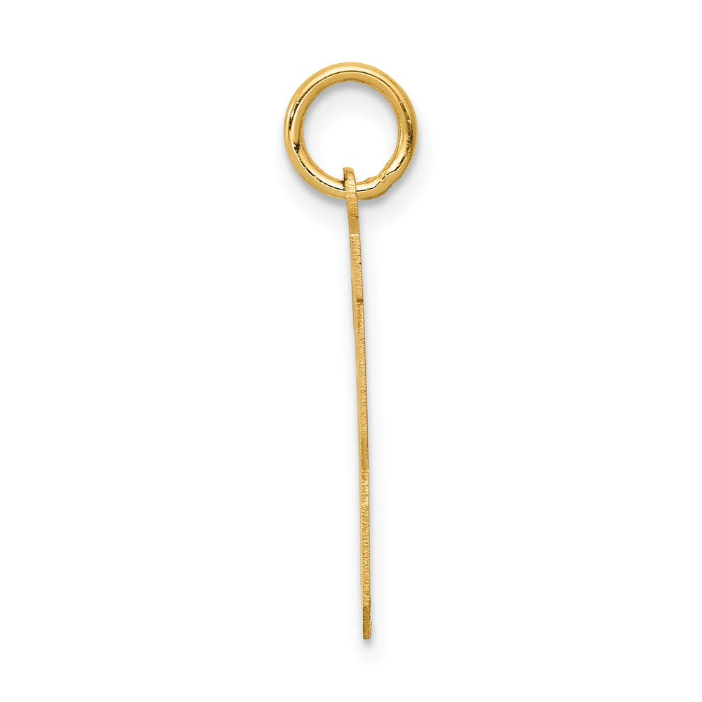 Alternate view of the 14k Yellow Gold, Jersey Collection, Medium Number 13 Pendant by The Black Bow Jewelry Co.