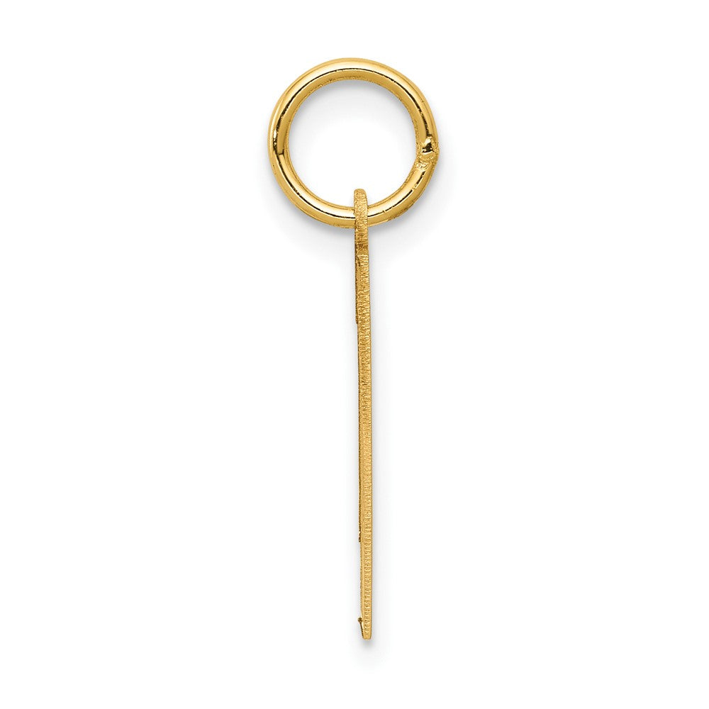 Alternate view of the 14k Yellow Gold, Jersey Collection, Medium Number 1 Pendant by The Black Bow Jewelry Co.