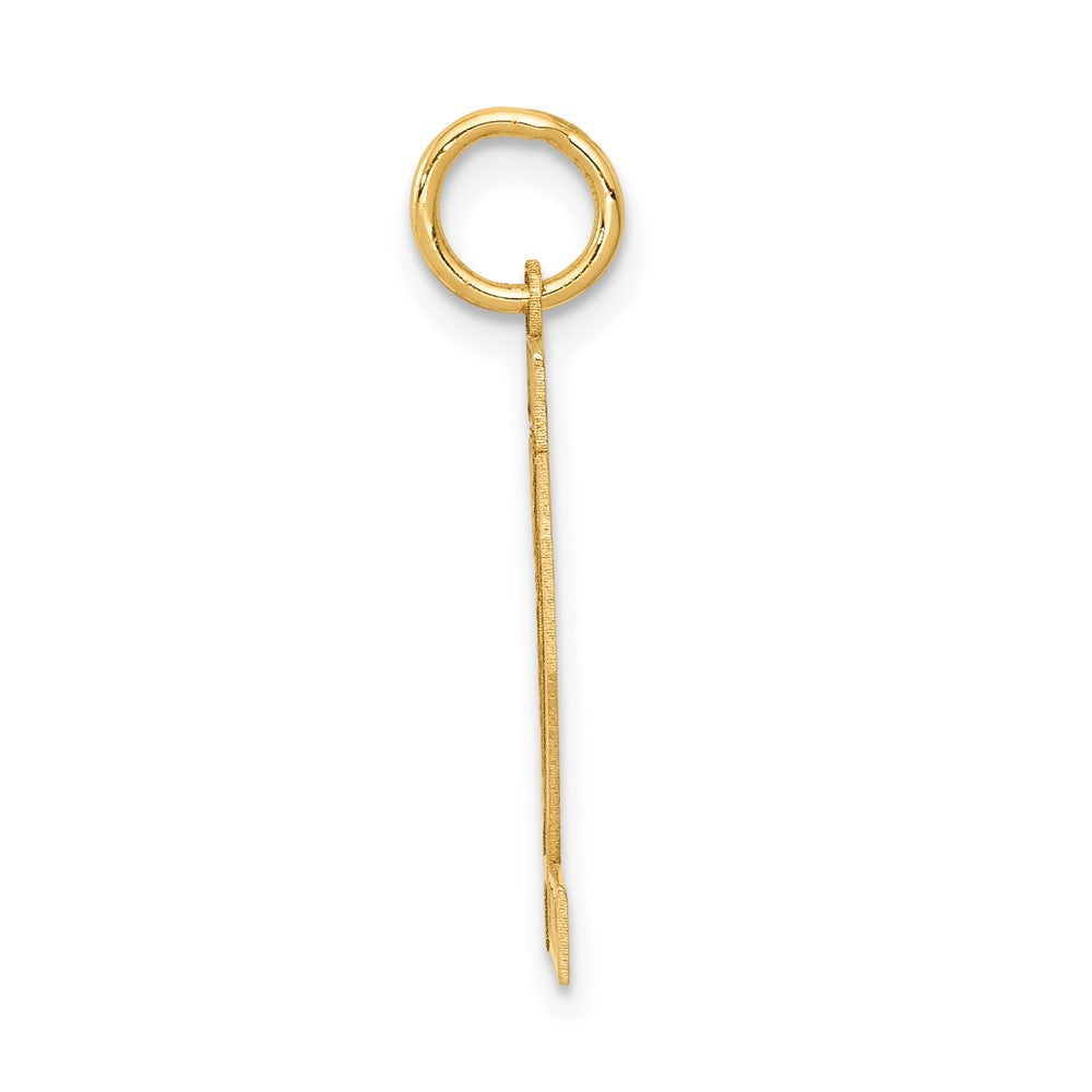 Alternate view of the 14k Yellow Gold, Jersey Collection, Medium Number 22 Pendant by The Black Bow Jewelry Co.