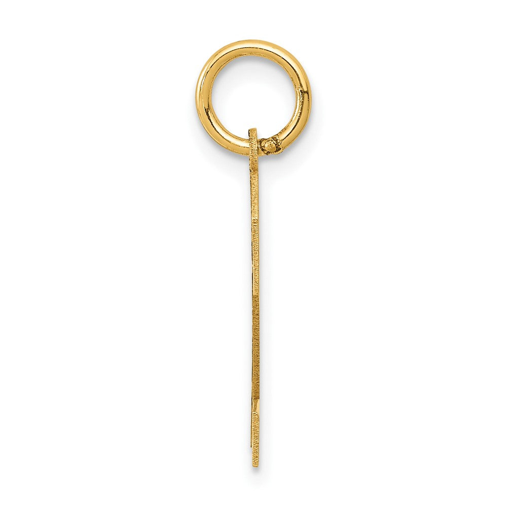 Alternate view of the 14k Yellow Gold, Jersey Collection, Medium Number 2 Pendant by The Black Bow Jewelry Co.