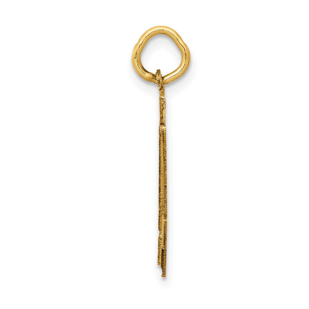 Alternate view of the 14k Yellow Gold, Jersey Collection, Medium Number 44 Pendant by The Black Bow Jewelry Co.