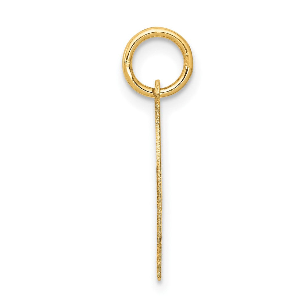 Alternate view of the 14k Yellow Gold, Jersey Collection, Medium Number 4 Pendant by The Black Bow Jewelry Co.