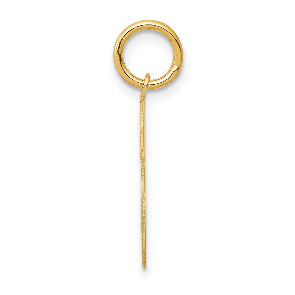 Alternate view of the 14k Yellow Gold, Jersey Collection, Medium Number 6 Pendant by The Black Bow Jewelry Co.