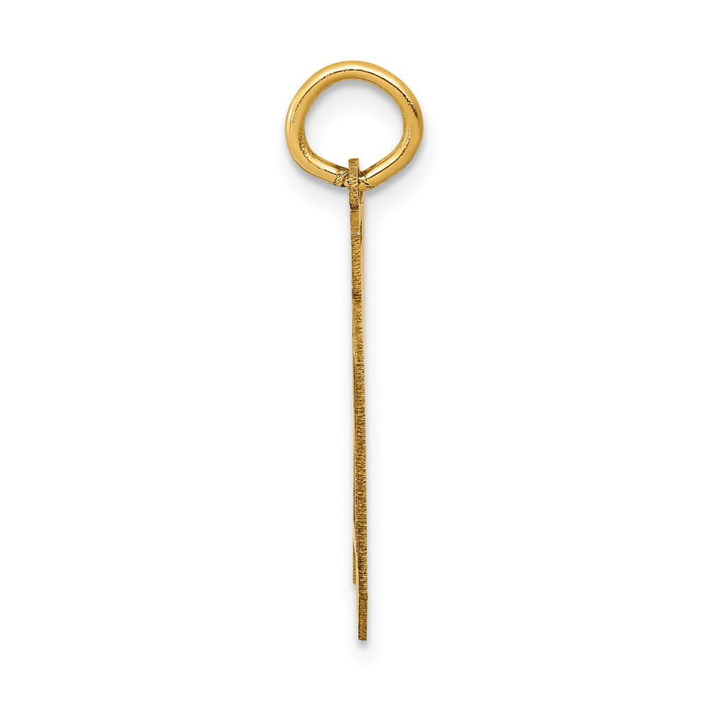 Alternate view of the 14k Yellow Gold, Jersey Collection, Medium Number 70 Pendant by The Black Bow Jewelry Co.