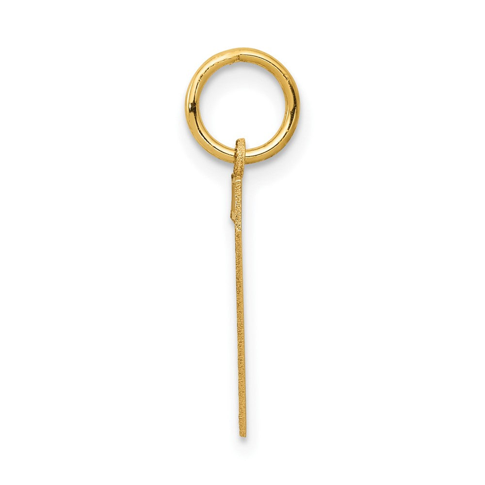 Alternate view of the 14k Yellow Gold, Jersey Collection, Medium Number 7 Pendant by The Black Bow Jewelry Co.
