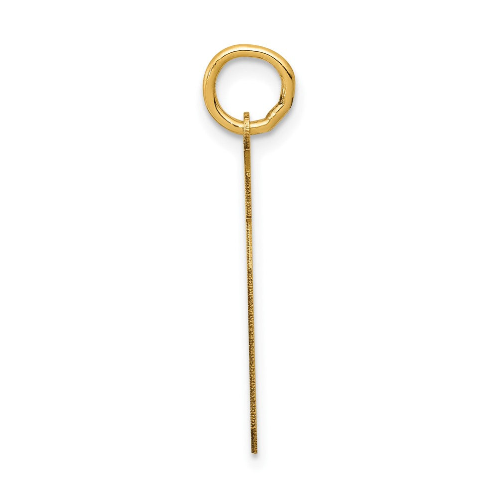 Alternate view of the 14k Yellow Gold, Jersey Collection, Medium Number 80 Pendant by The Black Bow Jewelry Co.