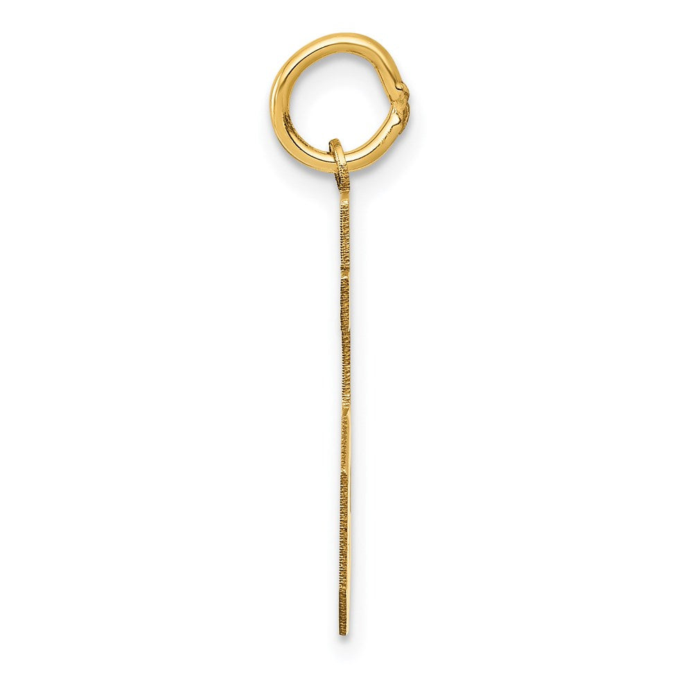 Alternate view of the 14k Yellow Gold, Jersey Collection, Medium Number 85 Pendant by The Black Bow Jewelry Co.