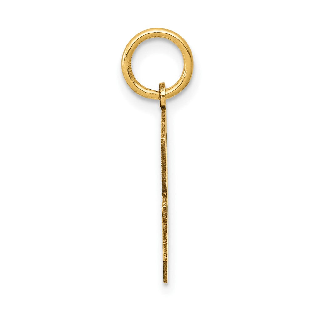 Alternate view of the 14k Yellow Gold, Jersey Collection, Medium Number 8 Pendant by The Black Bow Jewelry Co.