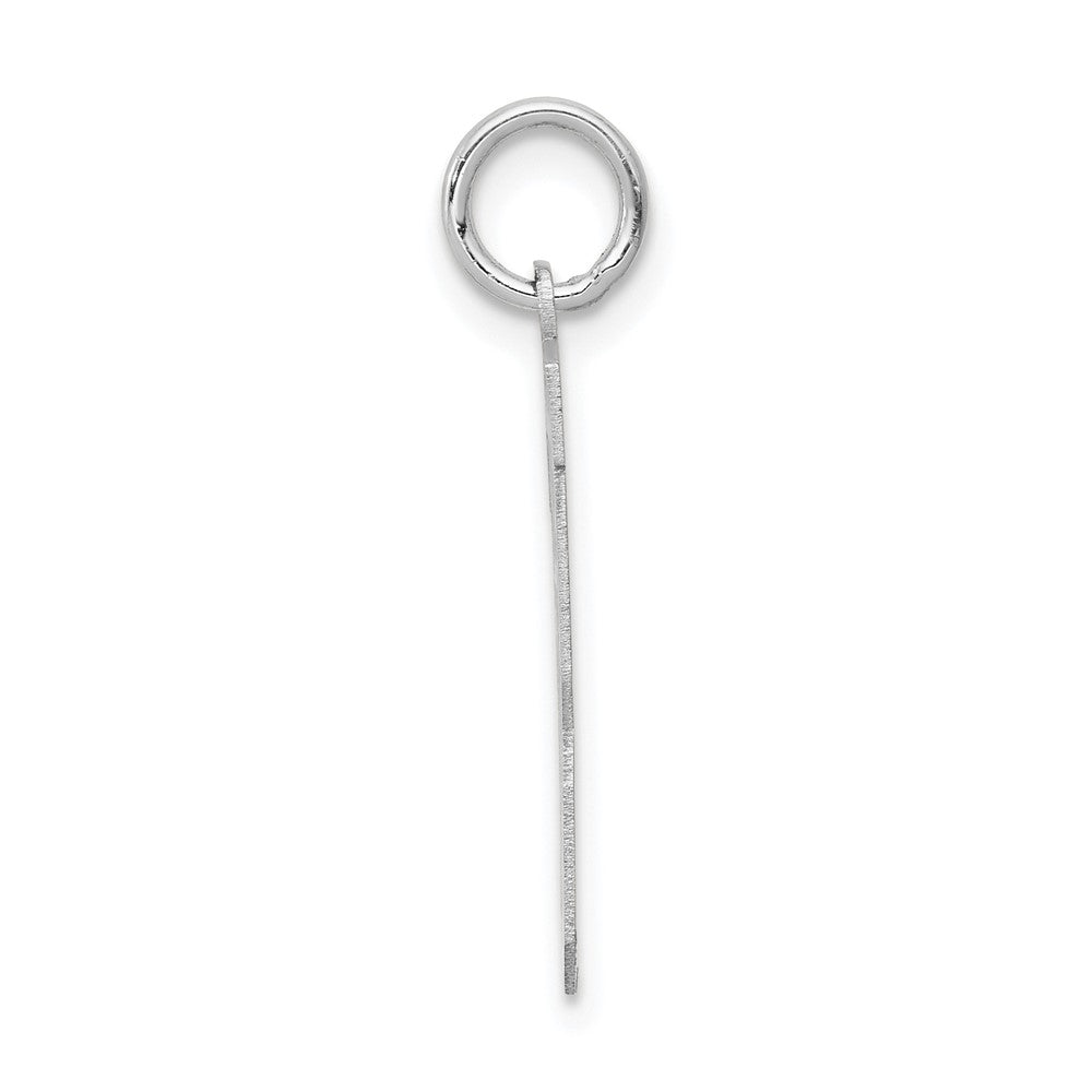 Alternate view of the 14k White Gold, Jersey Collection, Medium Number 13 Pendant by The Black Bow Jewelry Co.