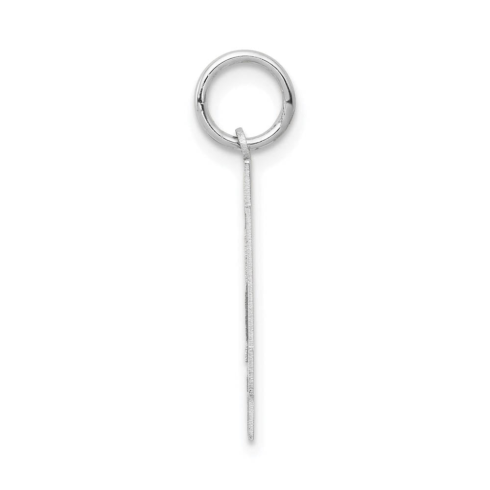 Alternate view of the 14k White Gold, Jersey Collection, Medium Number 34 Pendant by The Black Bow Jewelry Co.