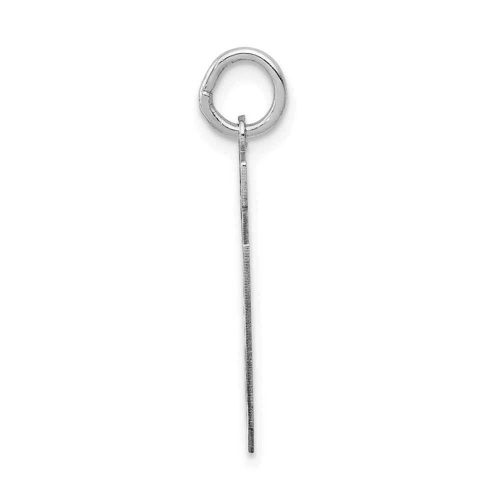 Alternate view of the 14k White Gold, Jersey Collection, Medium Number 39 Pendant by The Black Bow Jewelry Co.