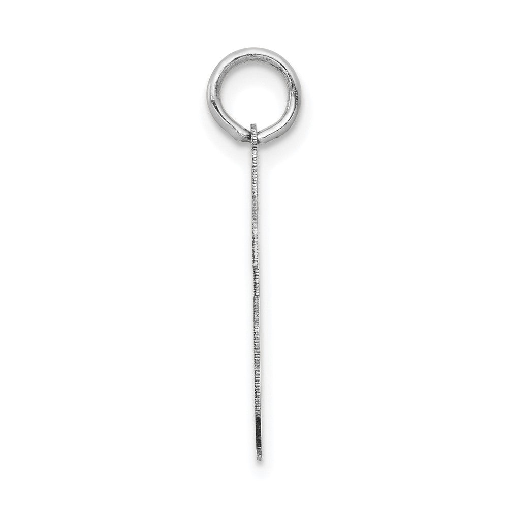 Alternate view of the 14k White Gold, Jersey Collection, Medium Number 46 Pendant by The Black Bow Jewelry Co.
