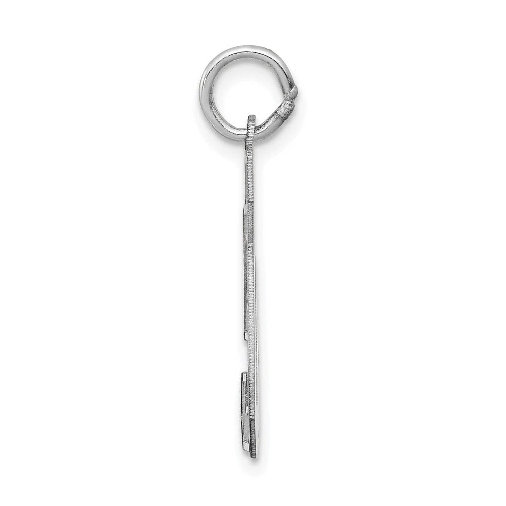 Alternate view of the 14k White Gold, Jersey Collection, Medium Number 50 Pendant by The Black Bow Jewelry Co.