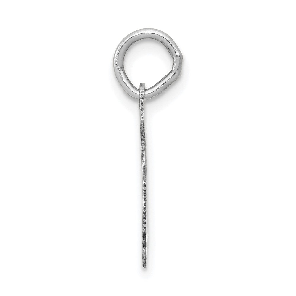 Alternate view of the 14k White Gold, Jersey Collection, Medium Number 5 Pendant by The Black Bow Jewelry Co.