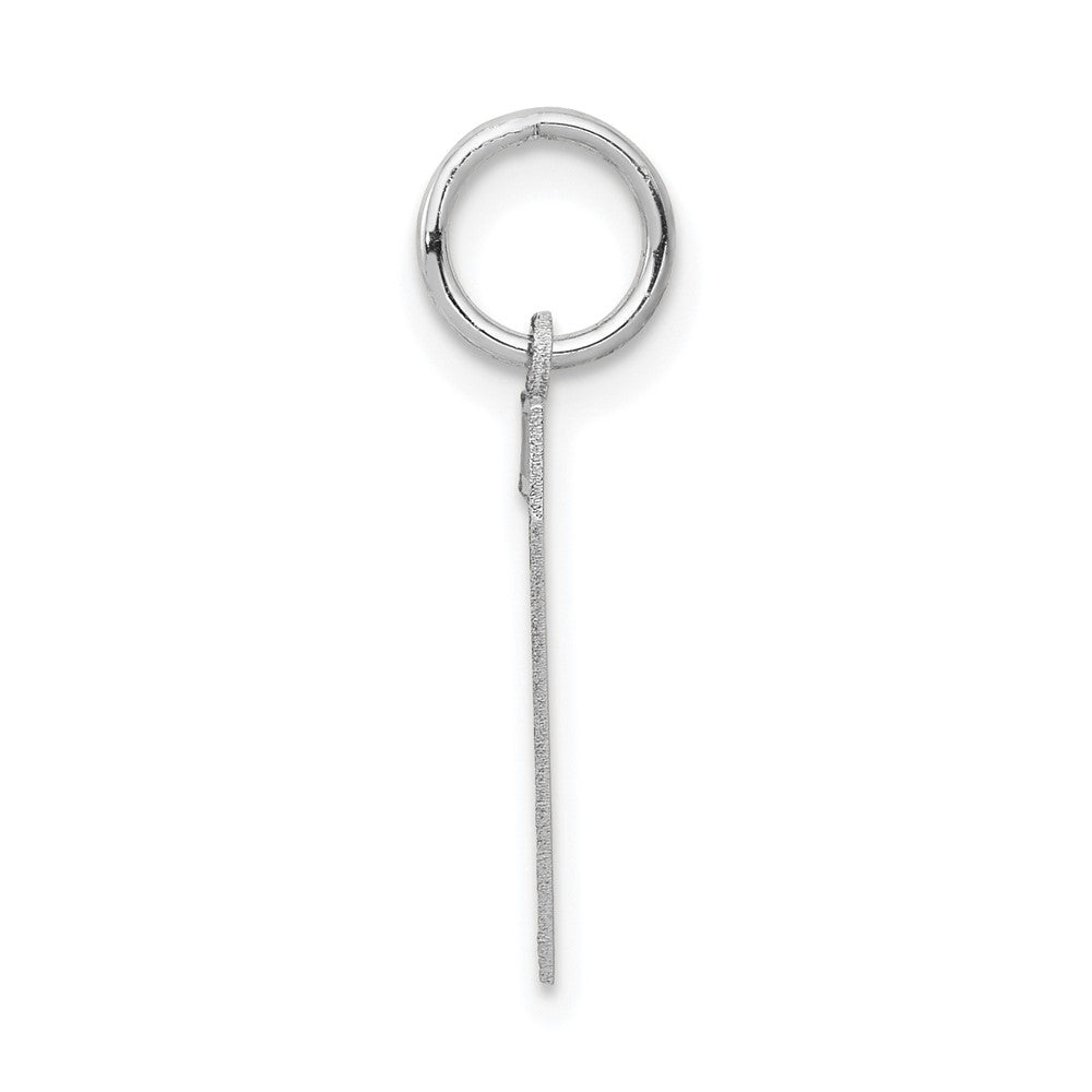 Alternate view of the 14k White Gold, Jersey Collection, Medium Number 7 Pendant by The Black Bow Jewelry Co.