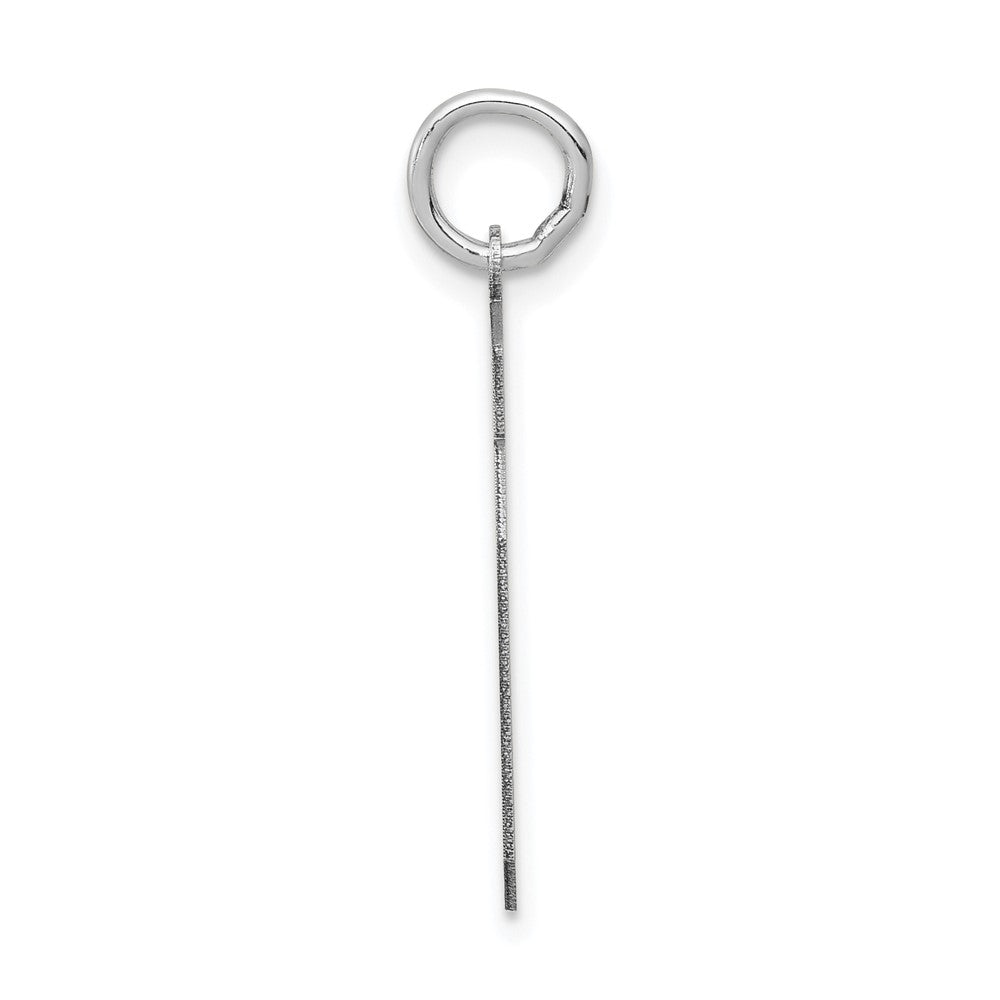 Alternate view of the 14k White Gold, Jersey Collection, Medium Number 80 Pendant by The Black Bow Jewelry Co.