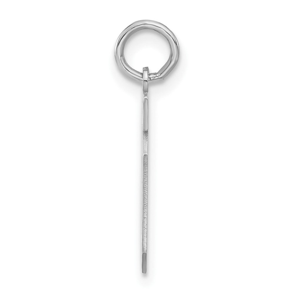 Alternate view of the Sterling Silver, Athletic Collection, Small Polished Number 01 Pendant by The Black Bow Jewelry Co.