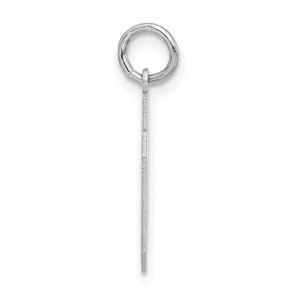 Alternate view of the Sterling Silver, Athletic Collection, Small Polished Number 06 Pendant by The Black Bow Jewelry Co.