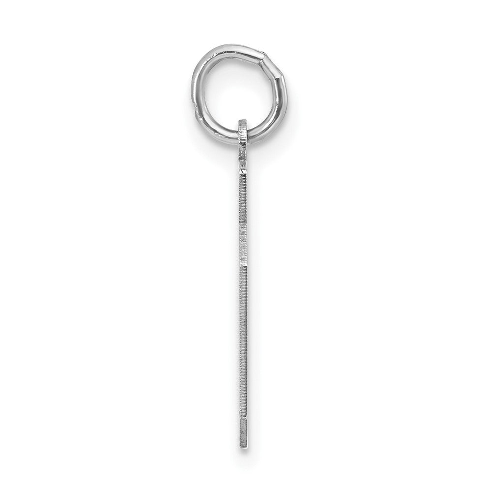 Alternate view of the Sterling Silver, Athletic Collection, Small Polished Number 09 Pendant by The Black Bow Jewelry Co.