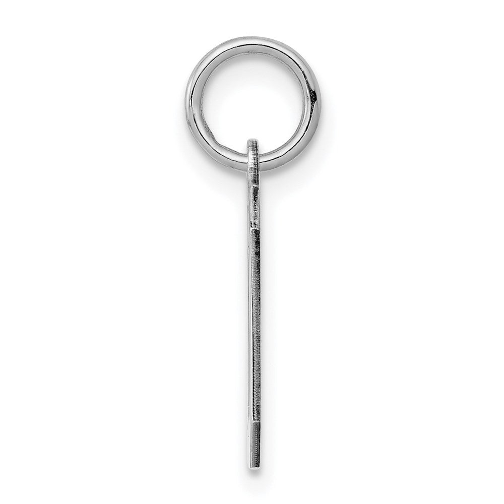Alternate view of the Sterling Silver, Athletic Collection, Small Polished Number 0 Pendant by The Black Bow Jewelry Co.