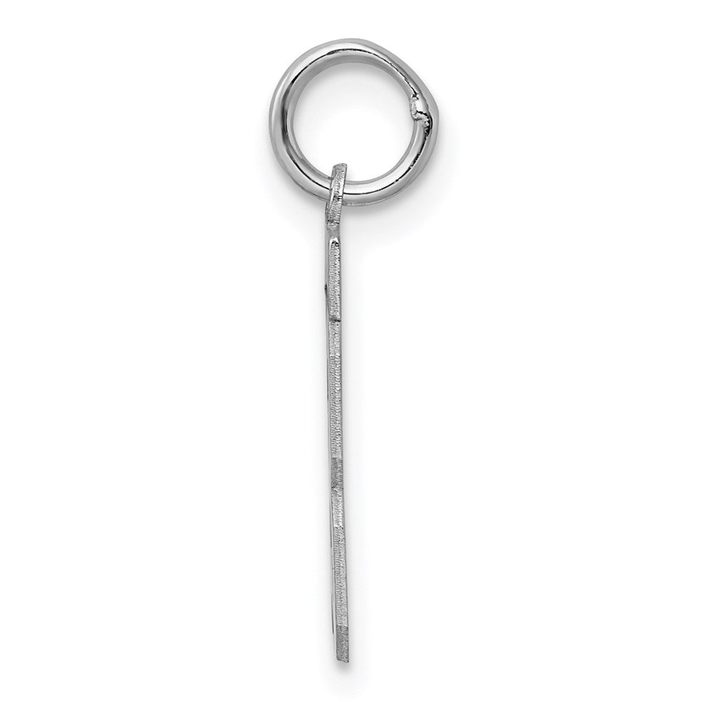 Alternate view of the Sterling Silver, Athletic Collection, Small Polished Number 13 Pendant by The Black Bow Jewelry Co.