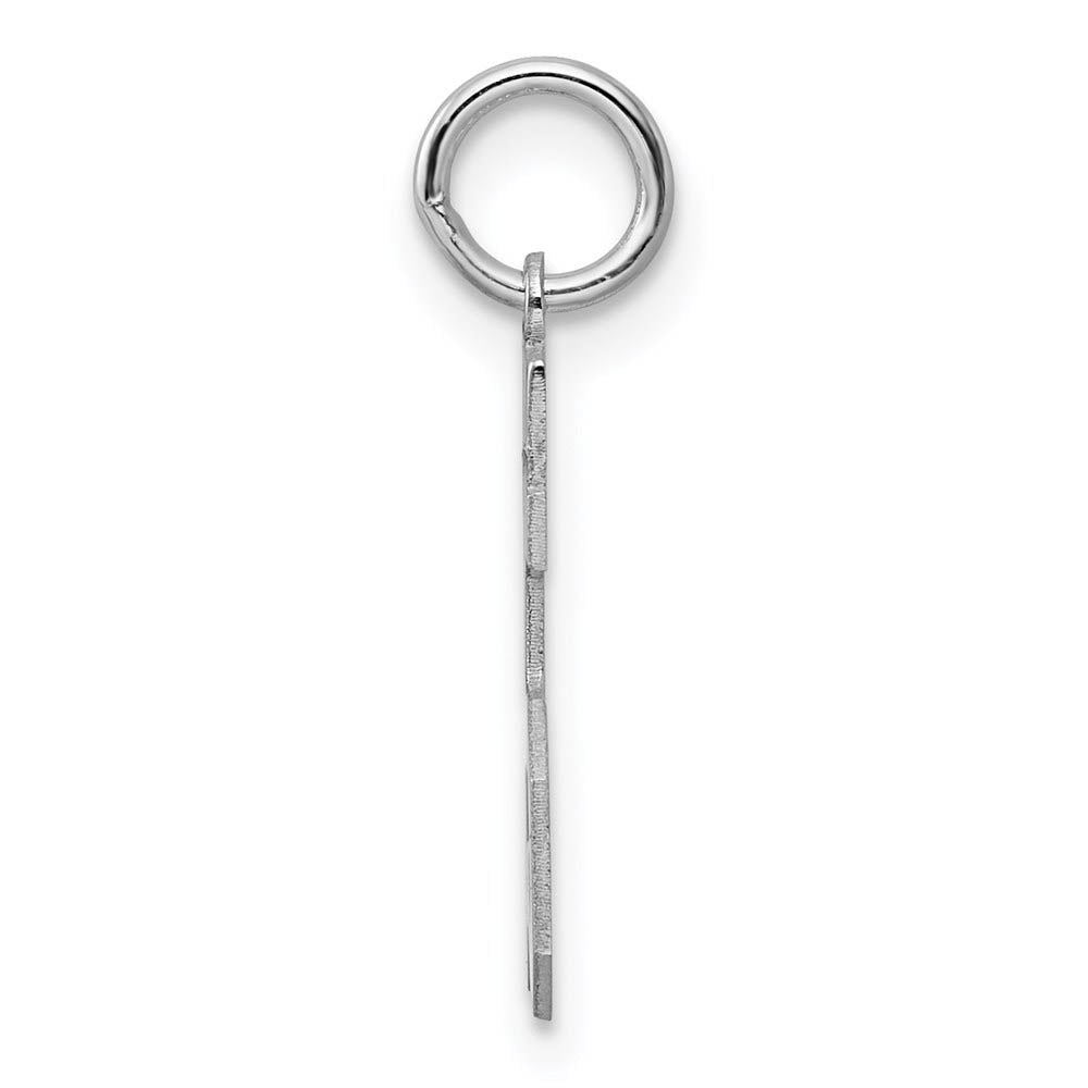 Alternate view of the Sterling Silver, Athletic Collection, Small Polished Number 15 Pendant by The Black Bow Jewelry Co.