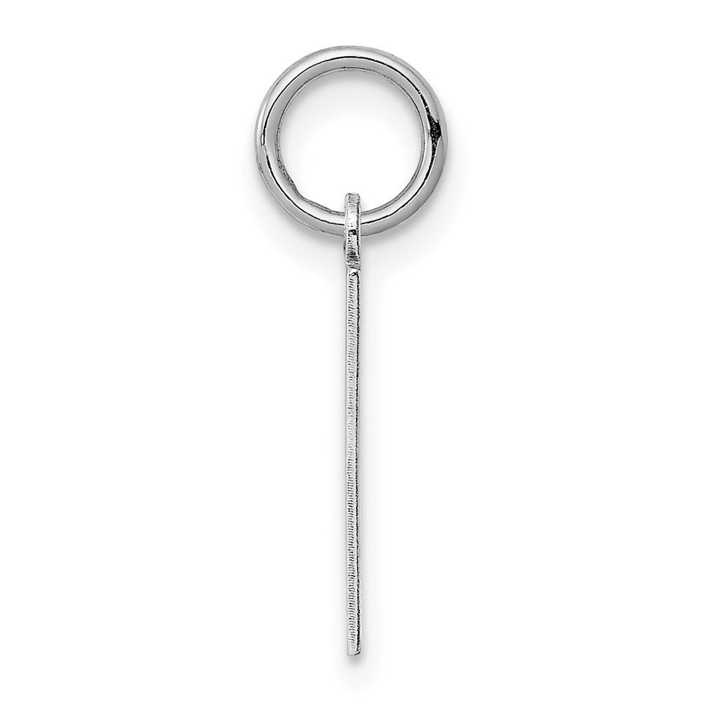 Alternate view of the Sterling Silver, Athletic Collection, Small Polished Number 1 Pendant by The Black Bow Jewelry Co.