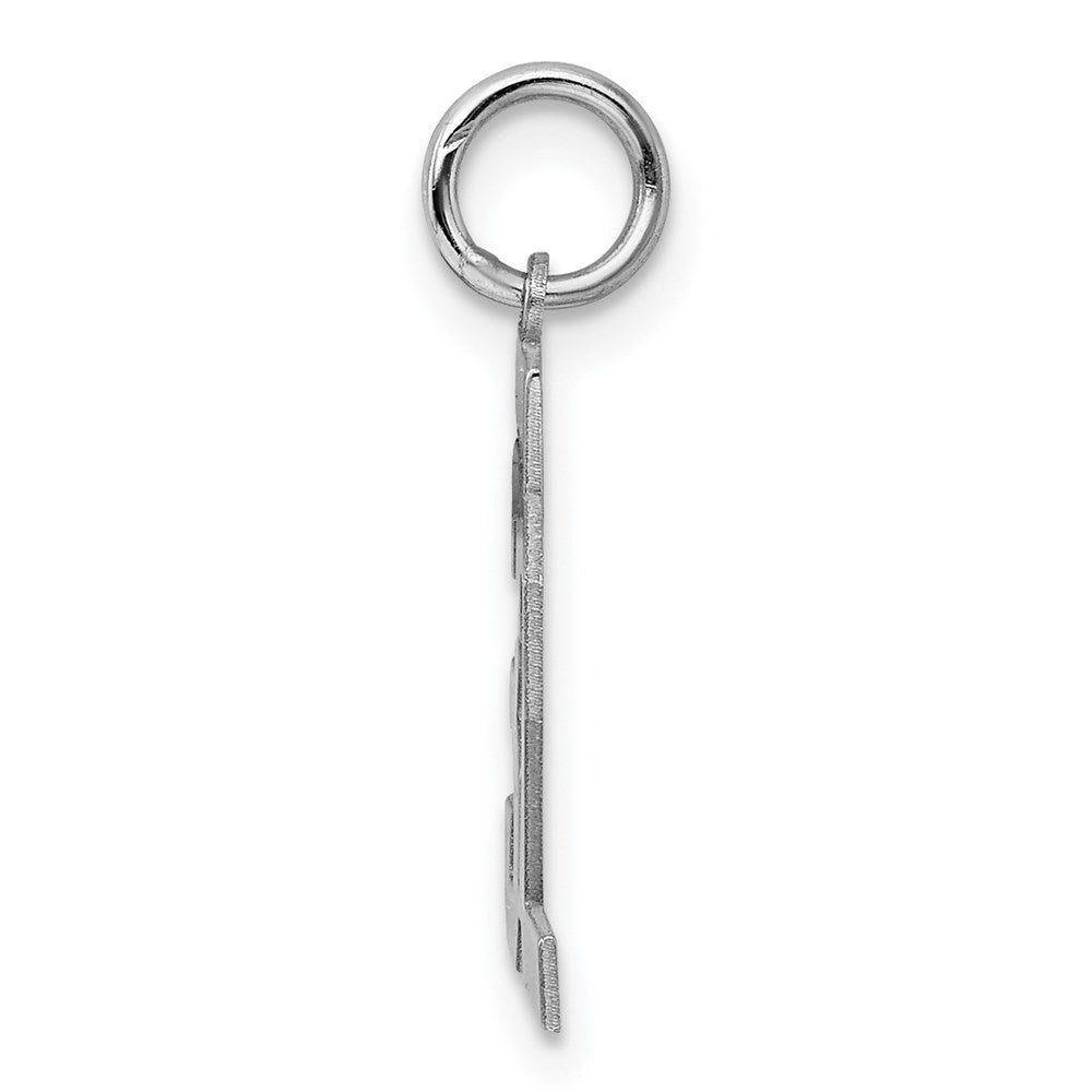 Alternate view of the Sterling Silver, Athletic Collection, Small Polished Number 32 Pendant by The Black Bow Jewelry Co.