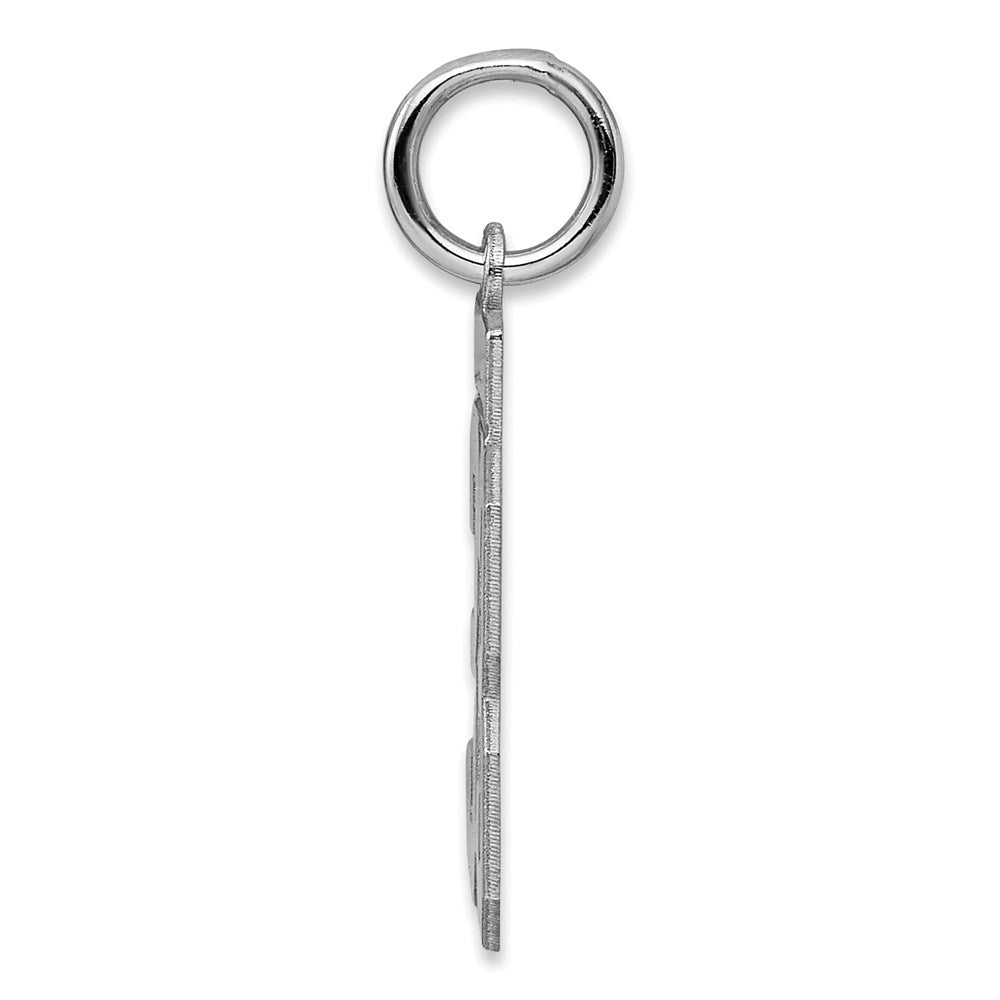 Alternate view of the Sterling Silver, Athletic Collection, Small Polished Number 33 Pendant by The Black Bow Jewelry Co.