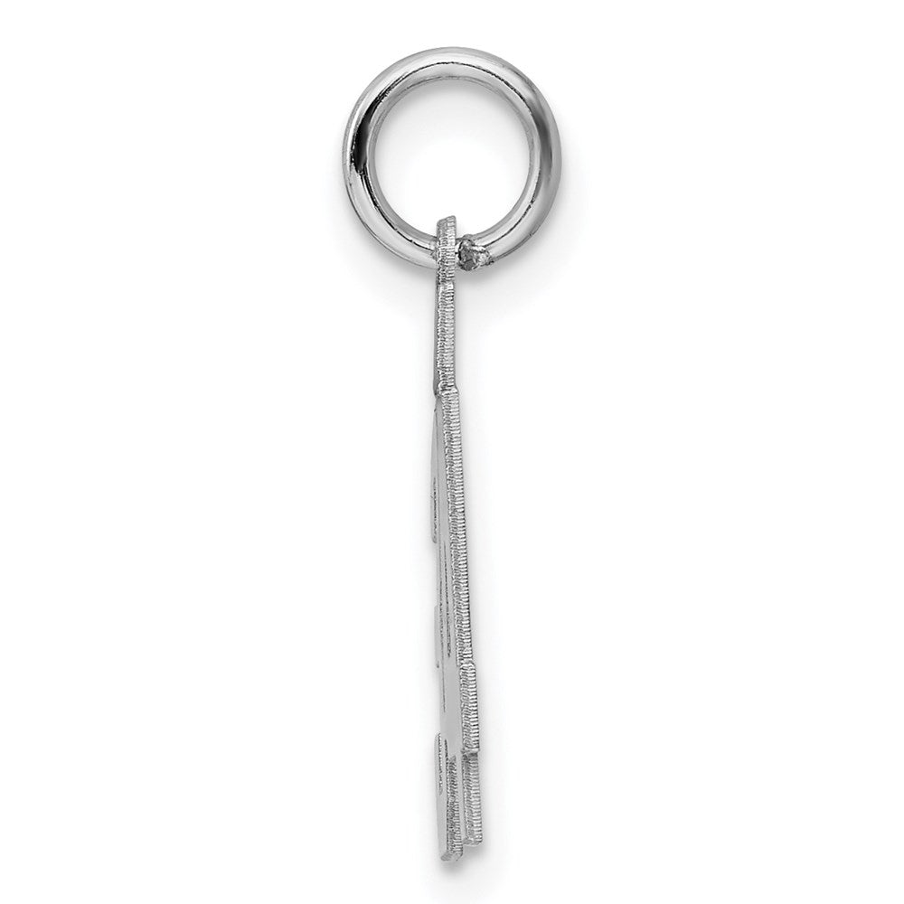 Alternate view of the Sterling Silver, Athletic Collection, Small Polished Number 34 Pendant by The Black Bow Jewelry Co.