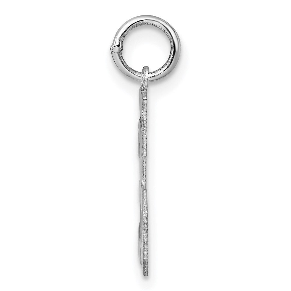 Alternate view of the Sterling Silver, Athletic Collection, Small Polished Number 35 Pendant by The Black Bow Jewelry Co.
