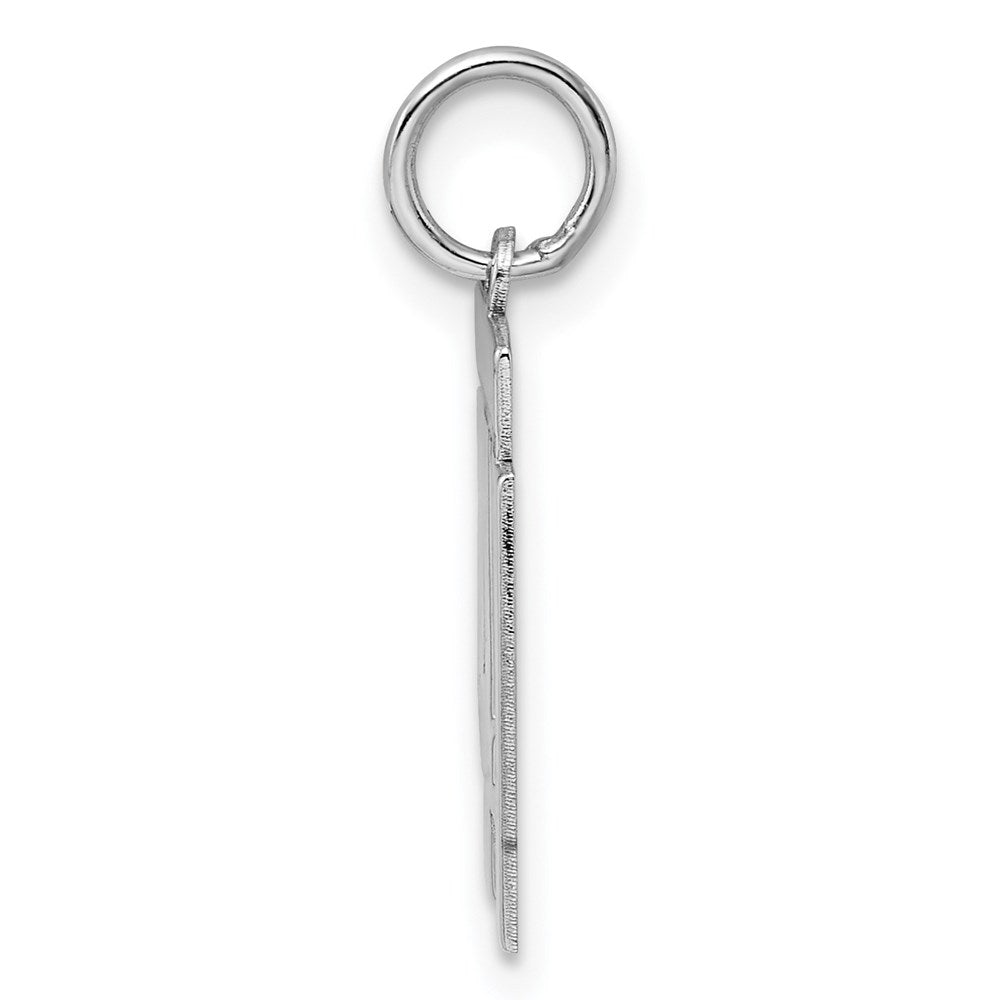 Alternate view of the Sterling Silver, Athletic Collection, Small Polished Number 41 Pendant by The Black Bow Jewelry Co.