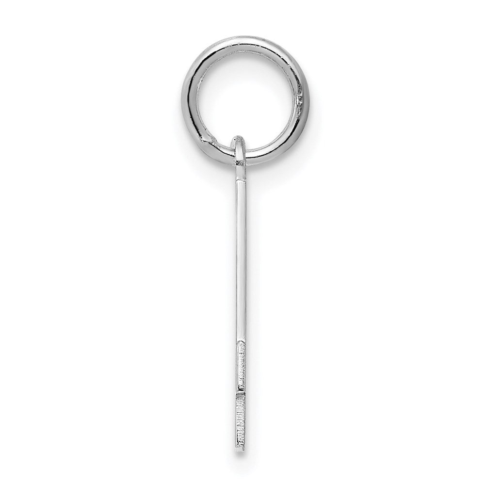 Alternate view of the Sterling Silver, Athletic Collection, Small Polished Number 4 Pendant by The Black Bow Jewelry Co.