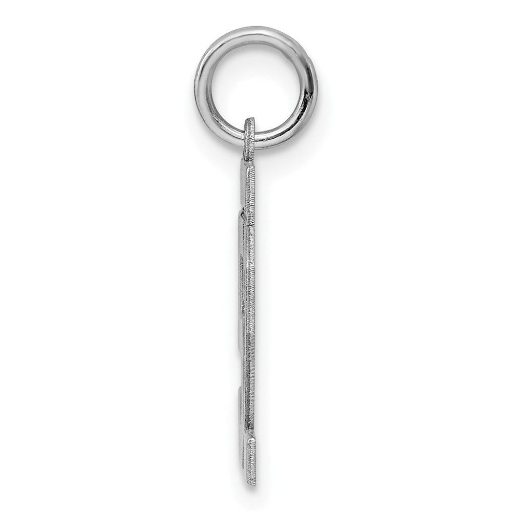 Alternate view of the Sterling Silver, Athletic Collection, Small Polished Number 52 Pendant by The Black Bow Jewelry Co.