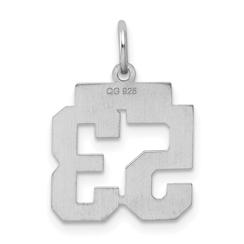 Alternate view of the Sterling Silver, Athletic Collection, Small Polished Number 53 Pendant by The Black Bow Jewelry Co.