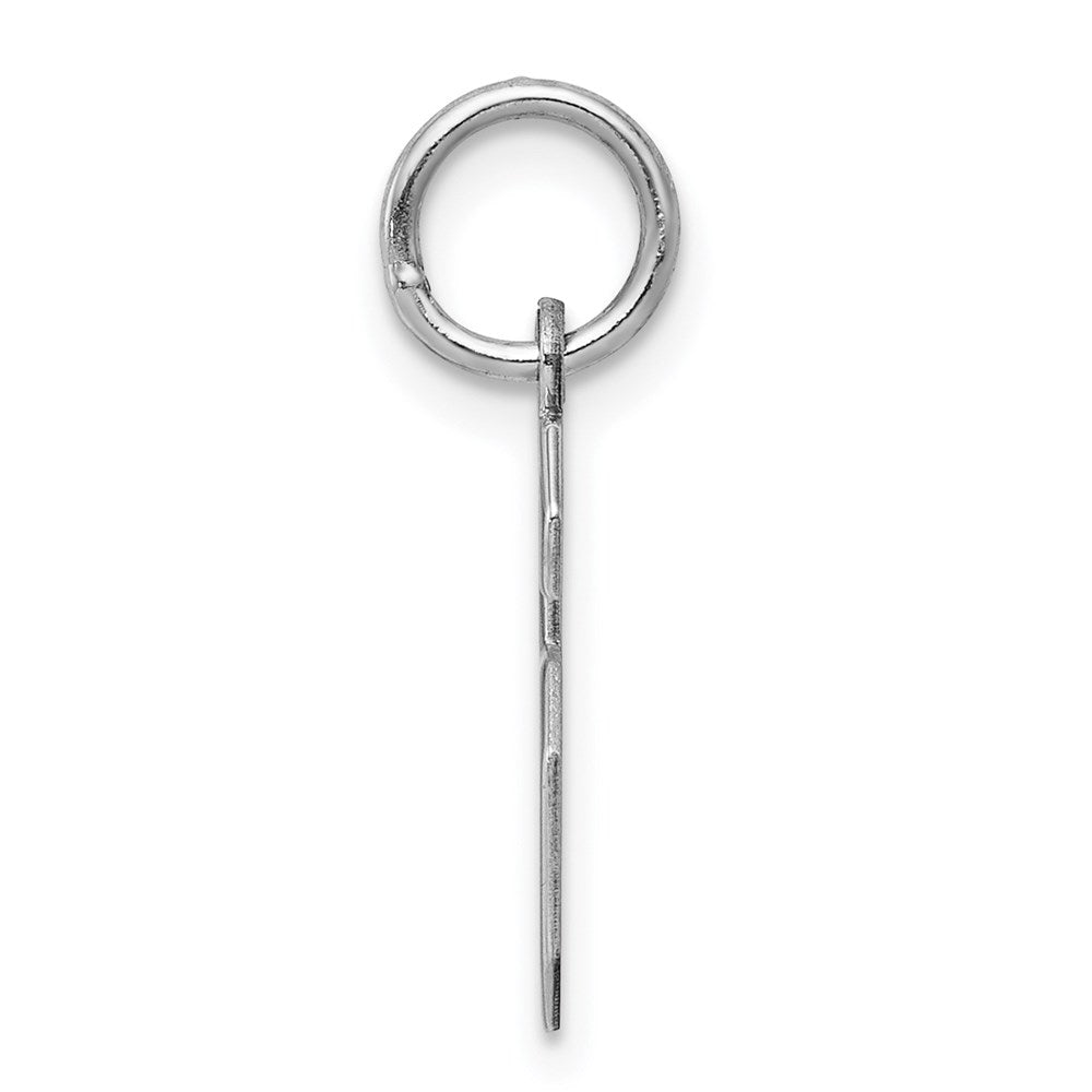 Alternate view of the Sterling Silver, Athletic Collection, Small Polished Number 6 Pendant by The Black Bow Jewelry Co.