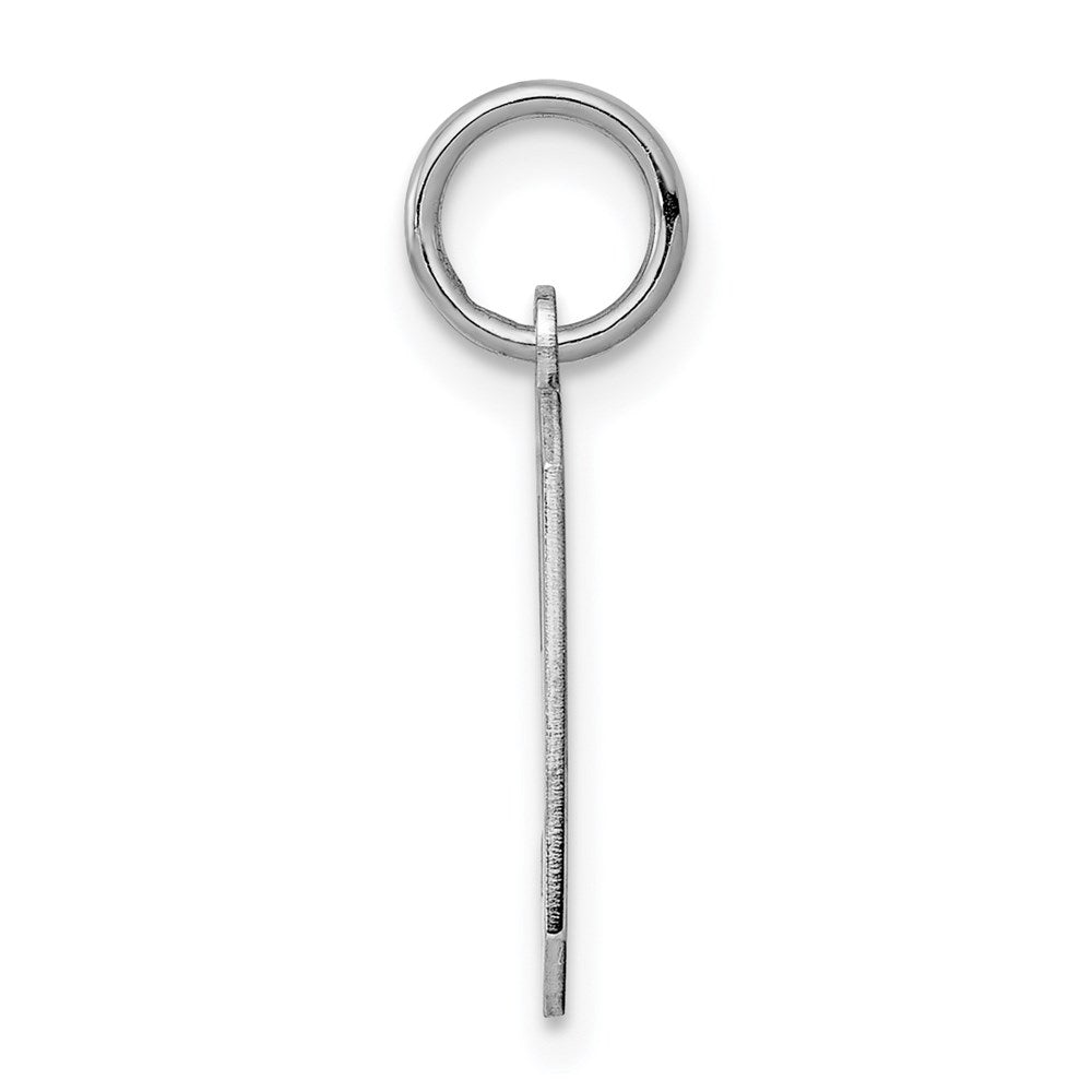 Alternate view of the Sterling Silver, Athletic Collection, Small Polished Number 9 Pendant by The Black Bow Jewelry Co.